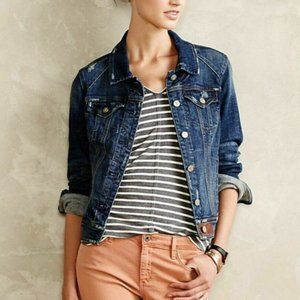 NWT Anthropologie Classic Denim Jacket